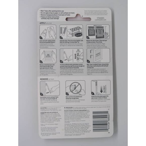 NEW 3M Command Picture Hanging Removable Interlocking Fasteners, 5/8" x 2 1/8" - Picture 2 of 12
